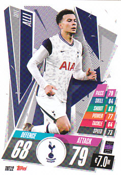 Dele Alli Tottenham Hotspur 2020/21 Topps Match Attax CL #TOT12